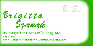 brigitta szamak business card